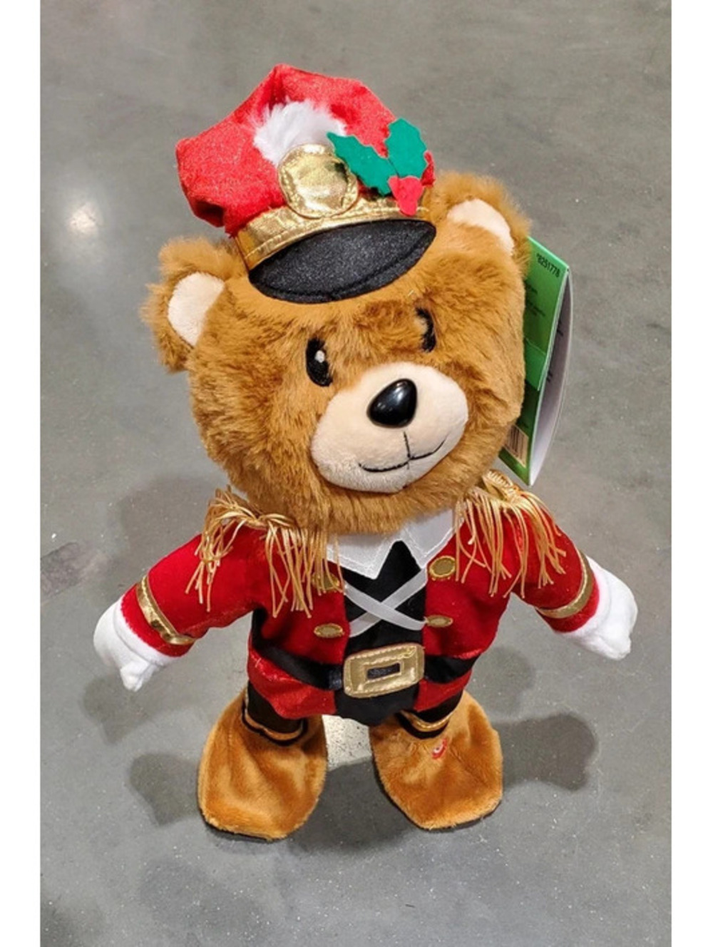 Animated Nutcracker Toy Soldier Bear Plush Musical Dancing Christmas Toy